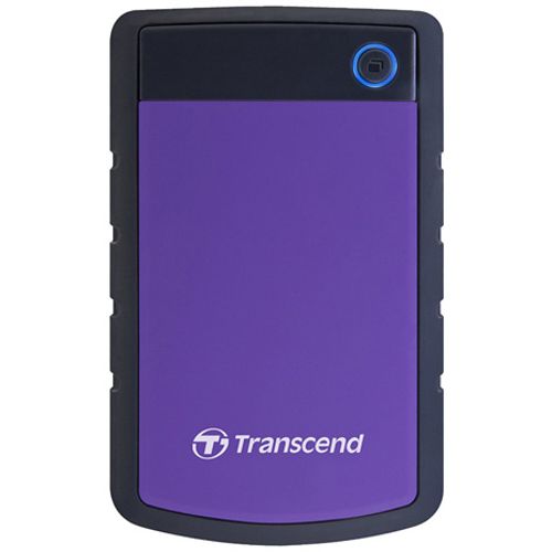 Transcend TS1TSJ25H3P External HDD 1TB, H3P , USB3.0, 2.5", Anti-shock system, Backup software, 216 gr, Black/Purple slika 1