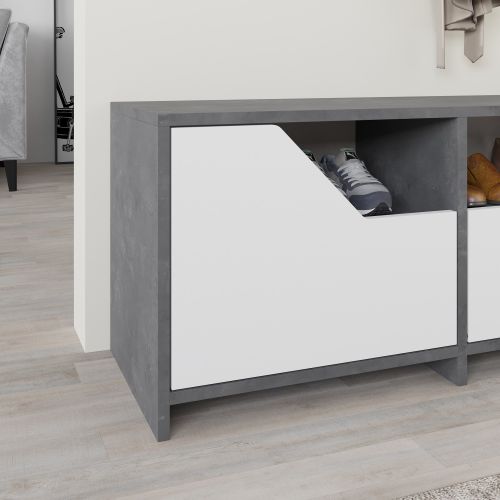 Nexus Shoe Cabinet - Grey, White Grey
White Shoe Cabinet slika 4