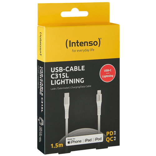 Intenso USB kabl za smartphone, USB type C to Lightning, 1.5 met. - USB-Cable C315L slika 1