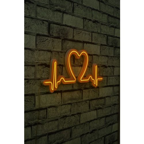 Wallity Ukrasna plastična LED rasvjeta, Love Rhythm - Yellow slika 1