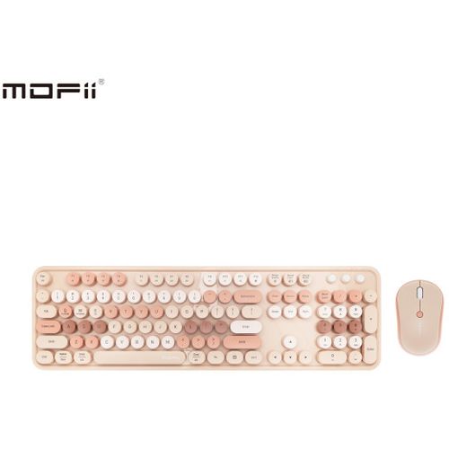 MOFII WL SWEET DM RETRO set tastatura i miš u MILK TEA boji slika 1