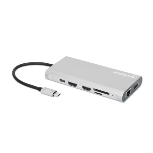 Docking station Manhattan 130660 12in1 USB-C - 3xHDMI/4xUSB/LAN/CR/PD 100W slika 6