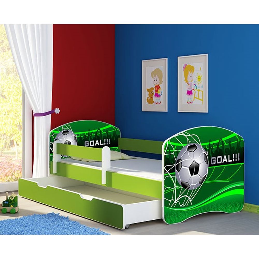 ACMA Dječiji krevet Acma II sa ladicom Green - 140x70cm - Dezen 14 slika 1