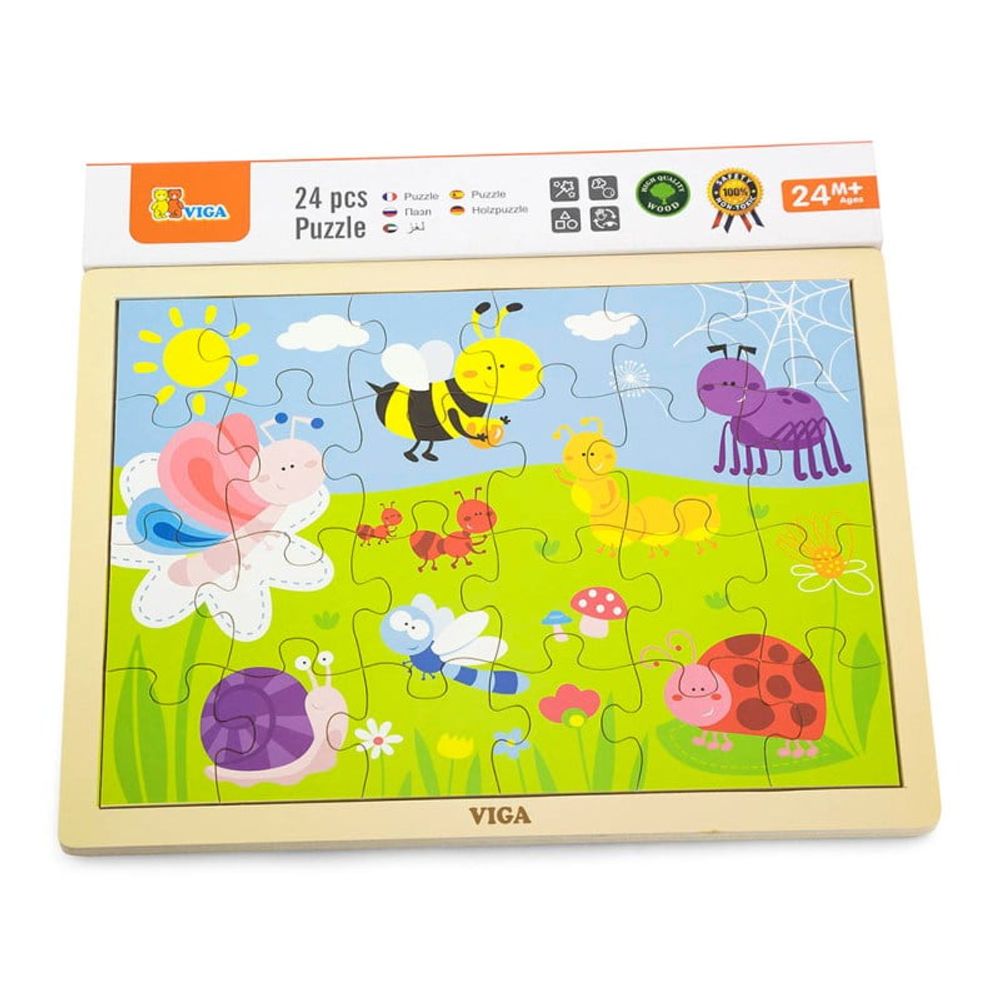 Viga Drvene puzzle park, 24kom slika 1