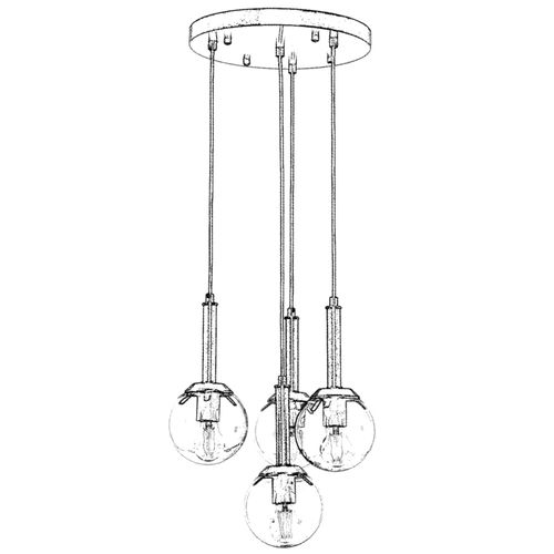 Luster Antiquation AV-1781-4ET sa metalnim telom slika 3