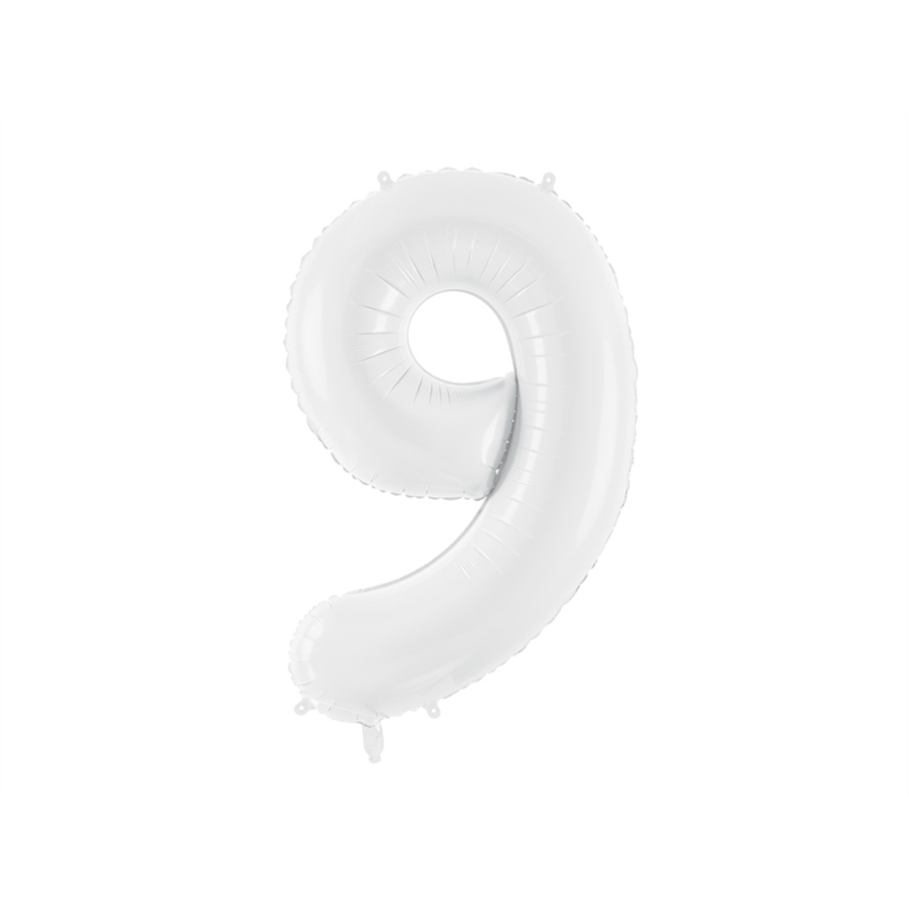 FB130-9 Folijski balon 9 Bijeli 86cm slika 1