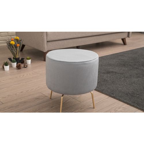 Atelier Del Sofa Tabure, Sivo Zlato, Octo - Grey slika 2