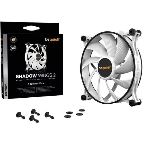 Ventilator BE QUIET Shadow Wings 2 WHITE 140mm PWM BL091 slika 1