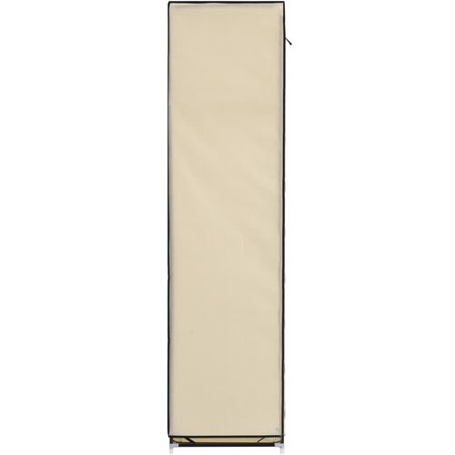 282455 Wardrobe with Compartments and Rods Cream 150x45x175 cm Fabric slika 31