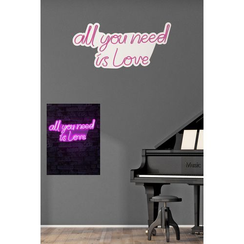 Wallity Ukrasna plastična LED rasvjeta, All You Need is Love - Pink slika 10