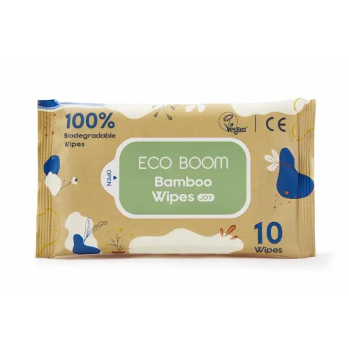 ECO BOOM JOY biorazgradive vlazne maramice za bebe od bambusa, 10 kom slika 1