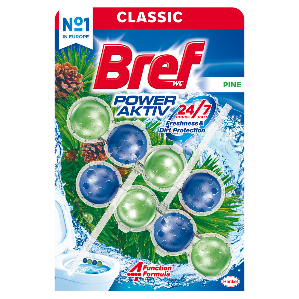 Bref Power Aktiv osvježivač Wc šolje Pine 2x50g slika 1