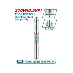 TOTAL Dubinska pumpa,snaga 370W,izbacaj 72m,Ø3" TSWP3701