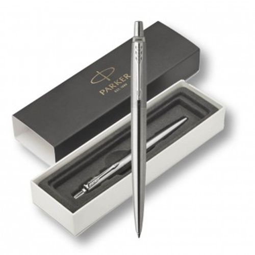 Olovka kemijska Parker Jotter stainless steel CT, vrh medium, plava tinta slika 1