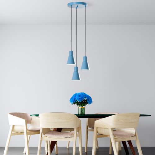 Konikkem - 6357 - 3 - Light Blue Light Blue Chandelier slika 1