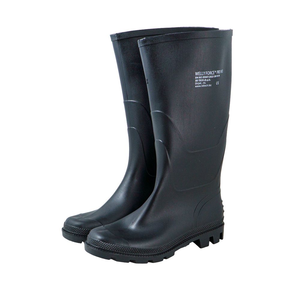 Čizme PVC duboke, Welly Force Pro, crne slika 2