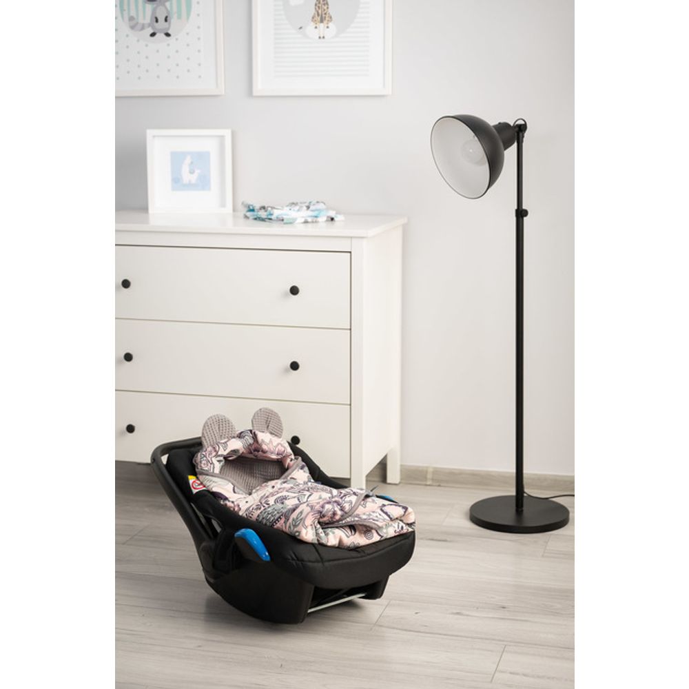 Waffle carry-cot deka za umotavanje grafit slika 6