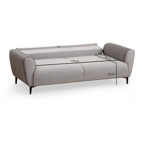 Aren - Grey Grey 3-Seat Sofa-Bed slika 12