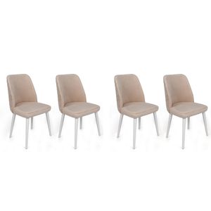 Tutku-326 V4 Set Stolica u Krem-Bijeloj (4 Komada)