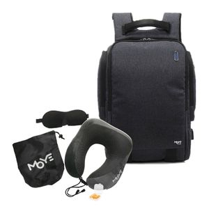 Trailblazer 17.3" Backpack Dark Blue O3  + Neck Pillow Grey