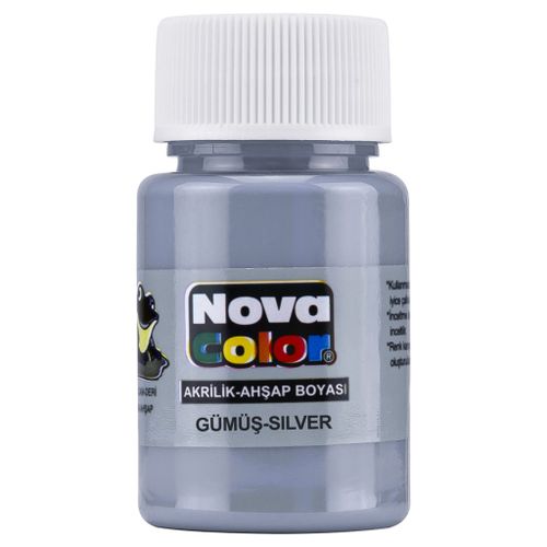 Nova Color Slikanje - Akrilne Boje 30g - Srebrna - 540298 slika 1