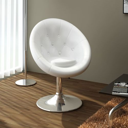 Barski stolac od umjetne kože bijeli slika 21