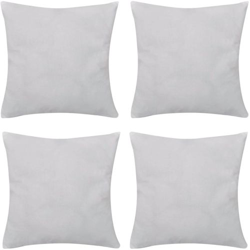 130901 4 White Cushion Covers Cotton 40 x 40 cm slika 12