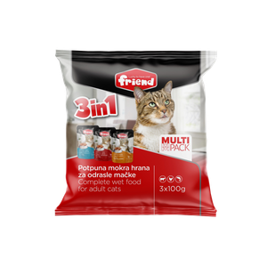 Friend Multipack mokra hrana za mačke u vrećici Janjetina Piletina Riba 3x100g