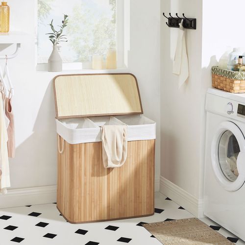 SONGMICS laundry basket Bamboo 3 x 50L slika 3