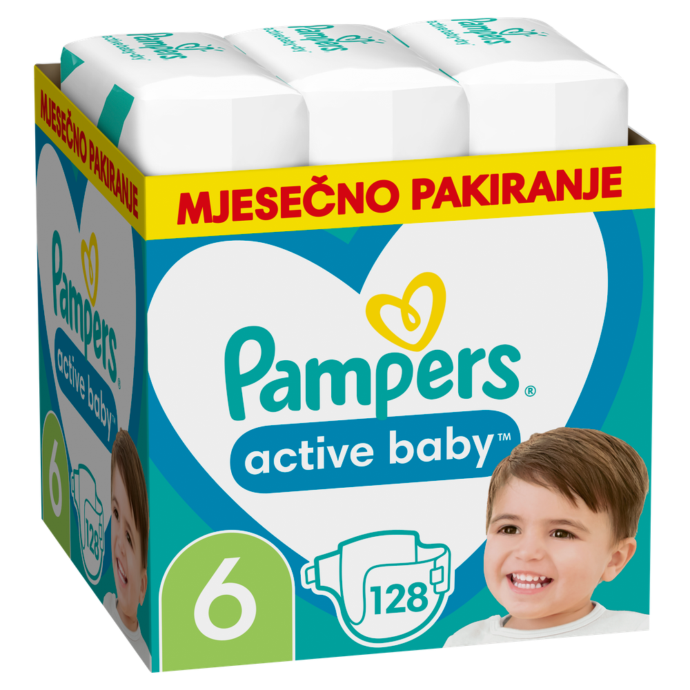 Pampers Active baby pelene mjesečno pakovanje slika 4