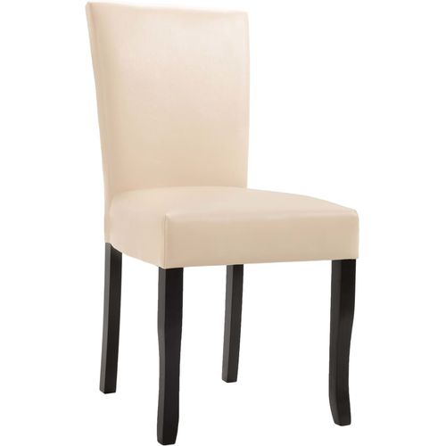 Blagovaonske stolice od umjetne kože 2 kom krem slika 3