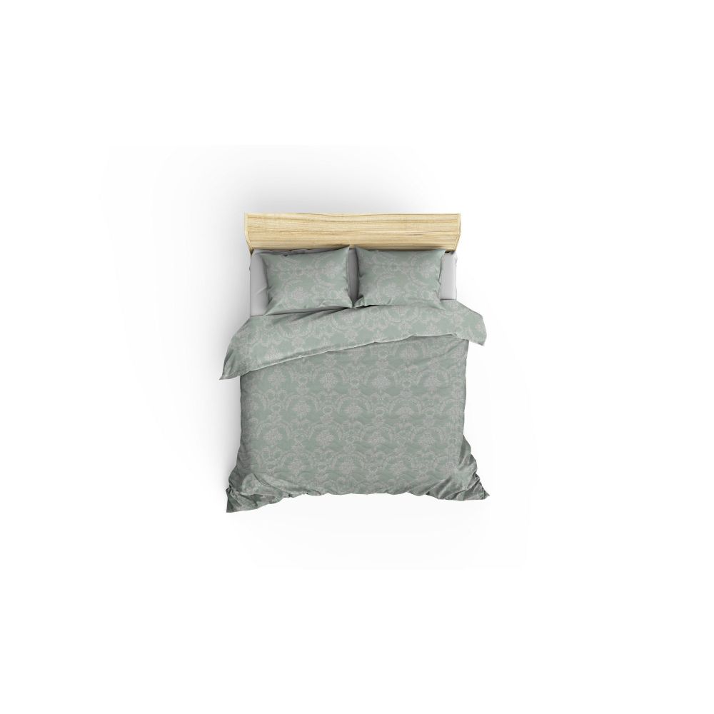Set prekrivača za krevet Pure - Water Green Sea Green/White, dvostruki, prošiveni slika 2