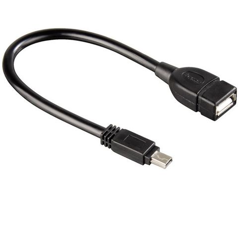 Hama USB kabl, mini USB-B muški na USB-A ženski, 15cm slika 1
