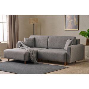 Mane Left - Sivi Sivi Kutni Sofa-Krevet
