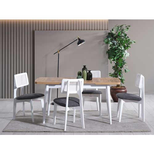 Milla - White, Natural White
Natural Extendable Dining Table & Chairs Set (4 Pieces) slika 5