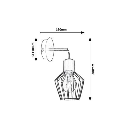 Rabalux Belano,zidna lampa, E27 40W slika 2