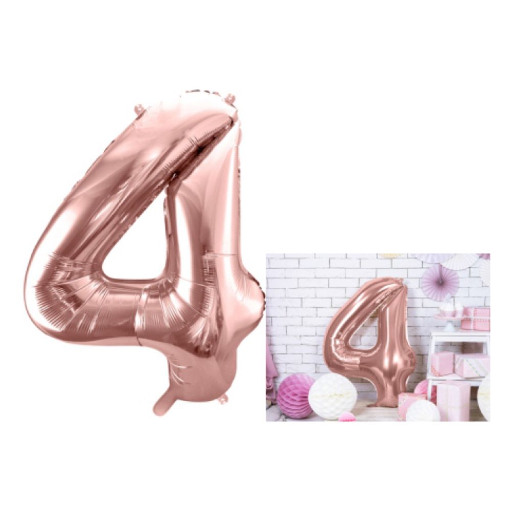 FB1M-4-019R Folijski balon 4 Ružičasto Zlato 86cm slika 1