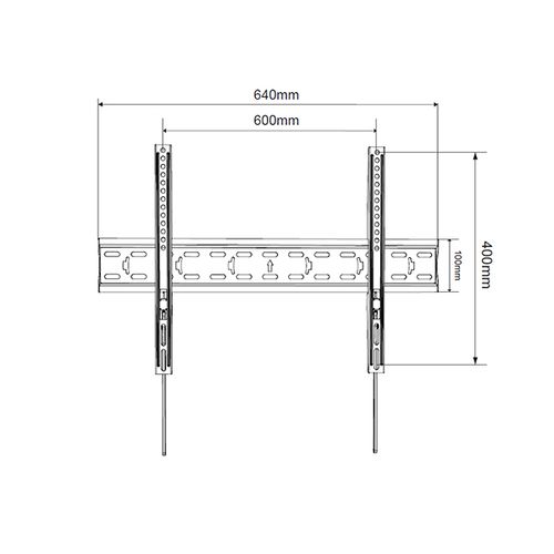 Alpha FIX 37-70 Nosač za TV/FIKSNI/VESA 600x400/50kg/24mm od zida slika 6