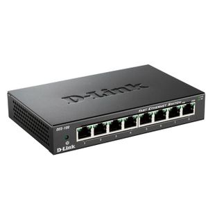 D-Link neupravljivi gigabitni preklopnik DES-108/E (metalno kućište)