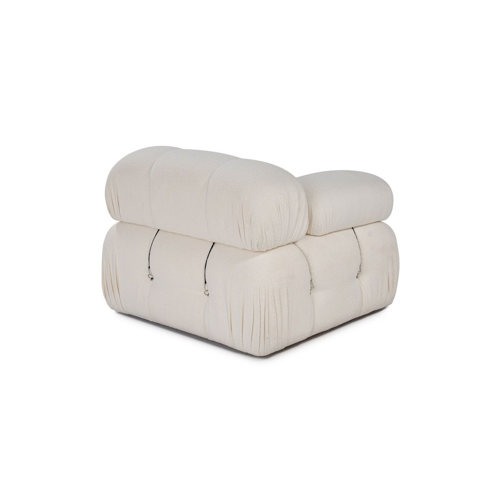 Bubble L1 - Bež Bijeli Sofa za Jednu Osobu slika 8