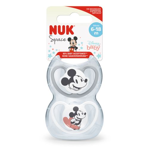 NUK duda varalica - silikon Space Mickey mickey vel.2 (6-18m), 2 kom 10176286 slika 1