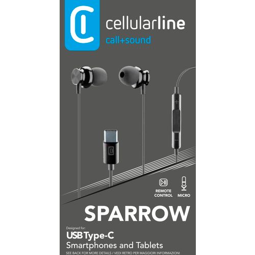 Cellularline slušalice Sparrow TYPE-C crne  slika 4