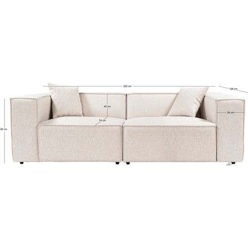 Atelier Del Sofa Dvosjed, Lora 2 Seater - Light Brown slika 10