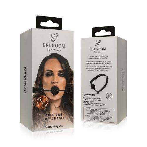 Breathable Silicone Ball Gag - Black slika 4