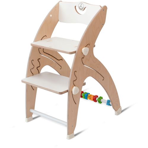 QuarttoLino 7u1 dječja stolica za bebe i djecu bijela sa glavom žirafe slika 5