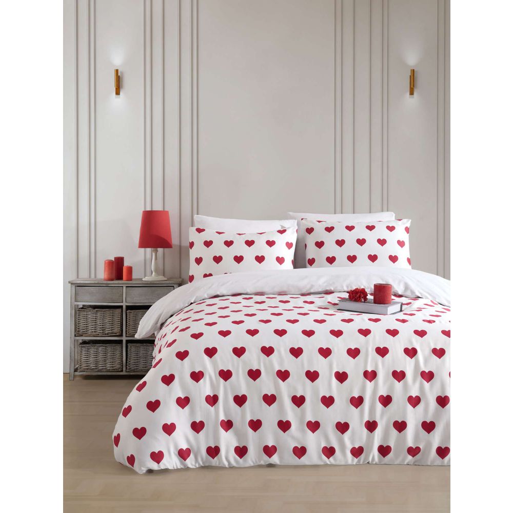 Satin set pokrivača za king krevet (FR) Chole, boja: bijela slika 1