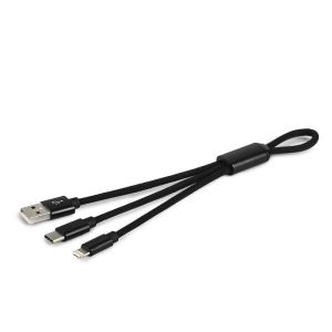 WIRE,USB kabal za punjenje 3 u1,crni