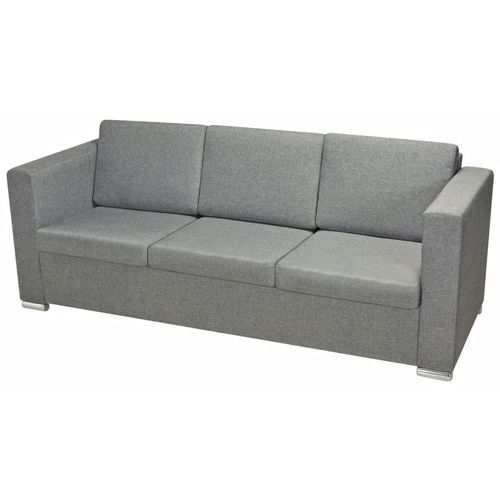 Dvodijelni set sofa od tkanine svijetlosivi slika 37