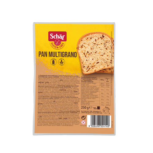 Schar Pan Multigrano - bezglutenski hleb obogaćen gvožđem, magnezijumom i cinkom 250g slika 1