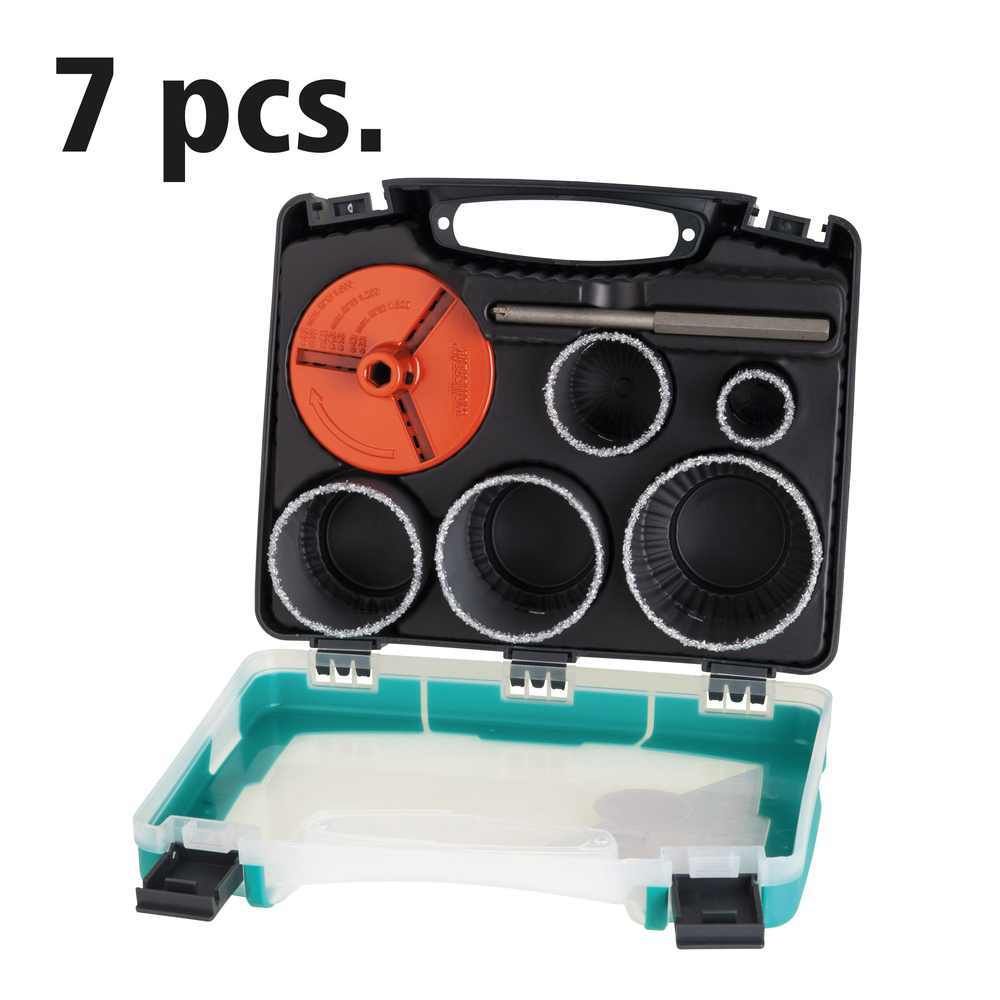Wolfcraft Set Kruna Za Zidove Od Cigle i Kamena 33-83 mm / 7 dijelni - 3464000 slika 2